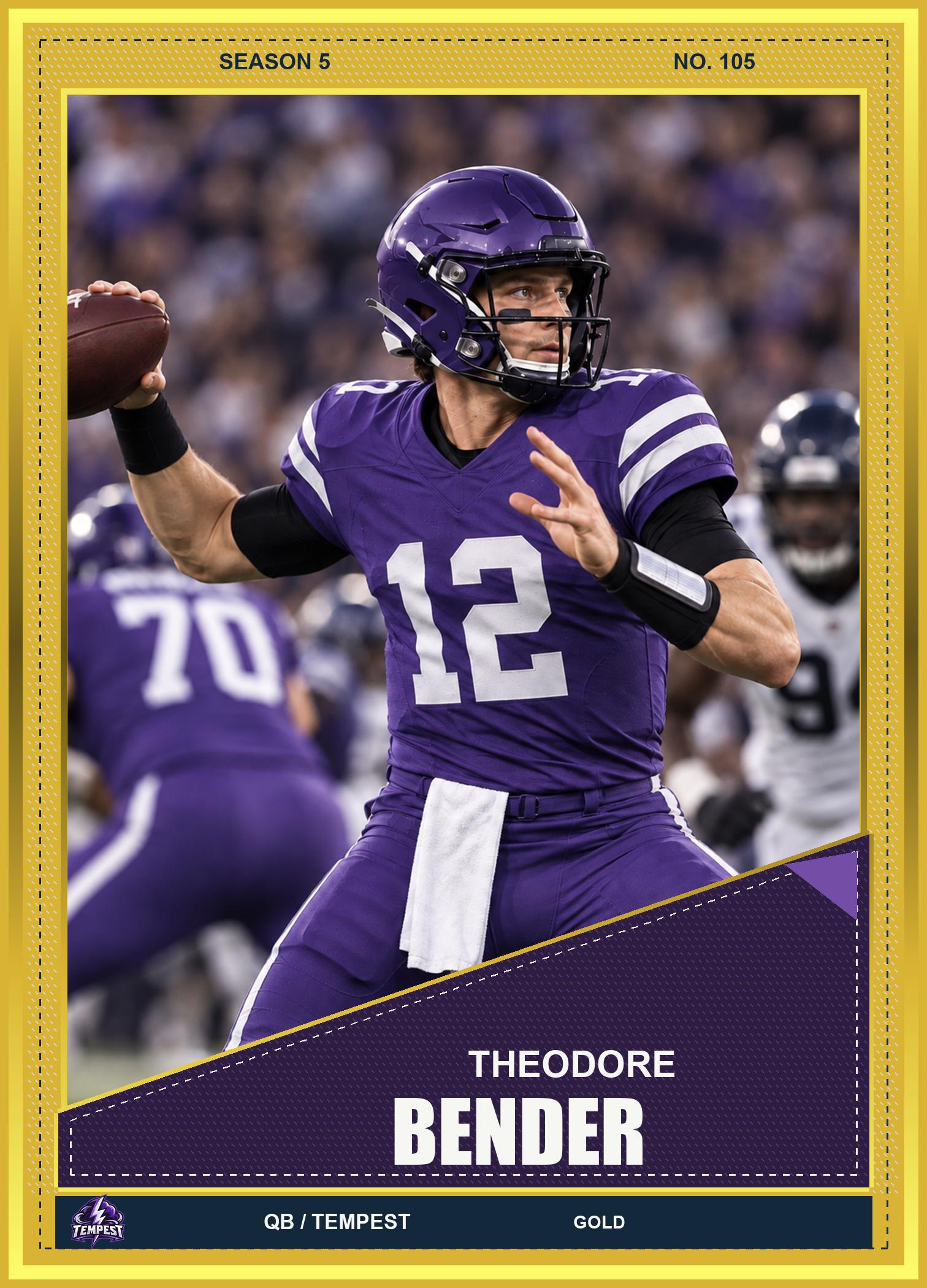Theodore Bender gold card, Tempest quarterback